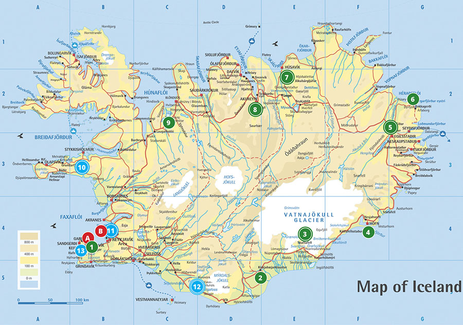 2. Iceland Map